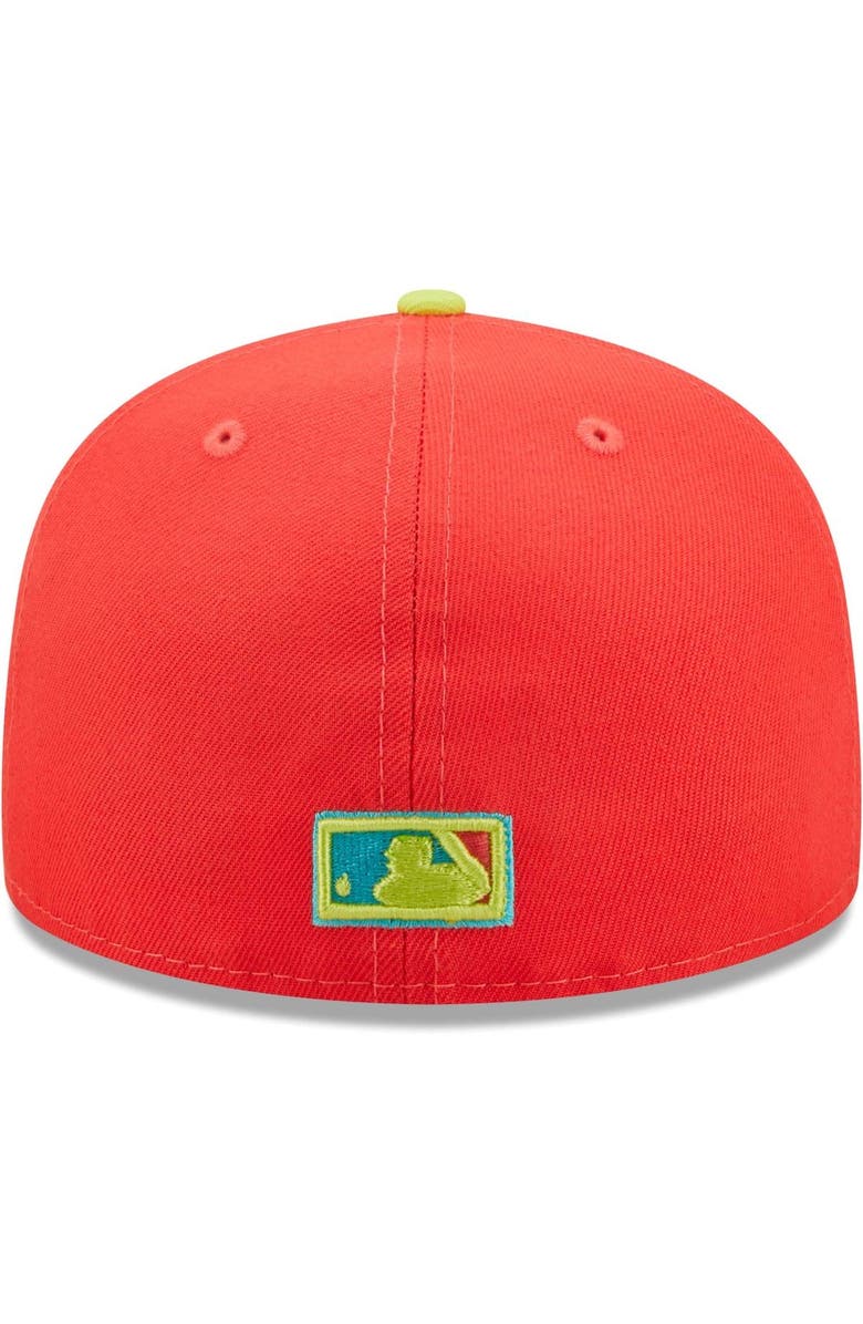 New Era Men's New Era Red/Neon Green Chicago White Sox Lava Highlighter Combo 59FIFTY Fitted Hat, Alternate, color, Red