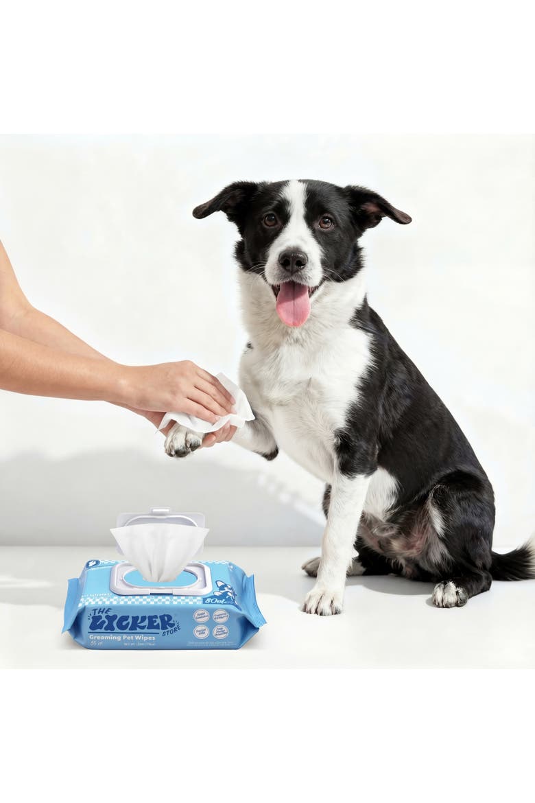 Dog Grooming Wipes, Hydrating & Hypoallergenic, Unscented, Aloe, Chamomile & Shea Butter, Alternate, color, White - 6Pack (80ct)