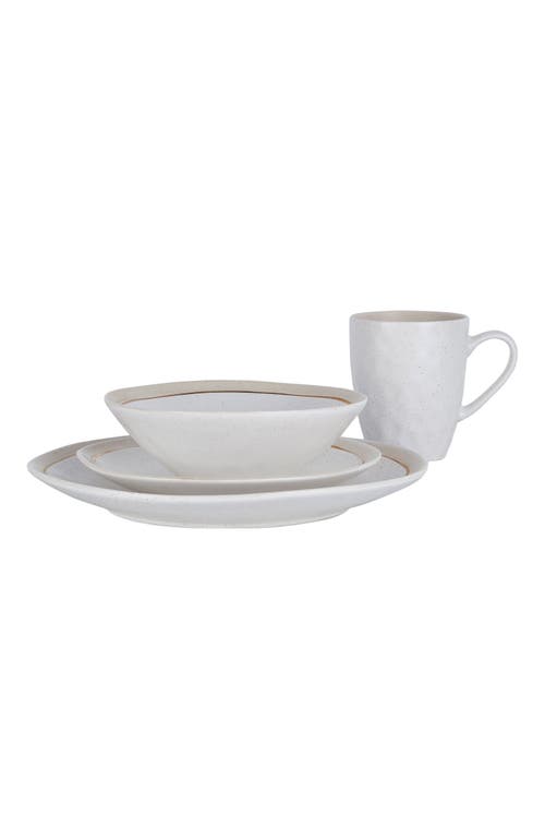 Stone Lain Clara Porcelain 16-piece Dinnerware Set In White