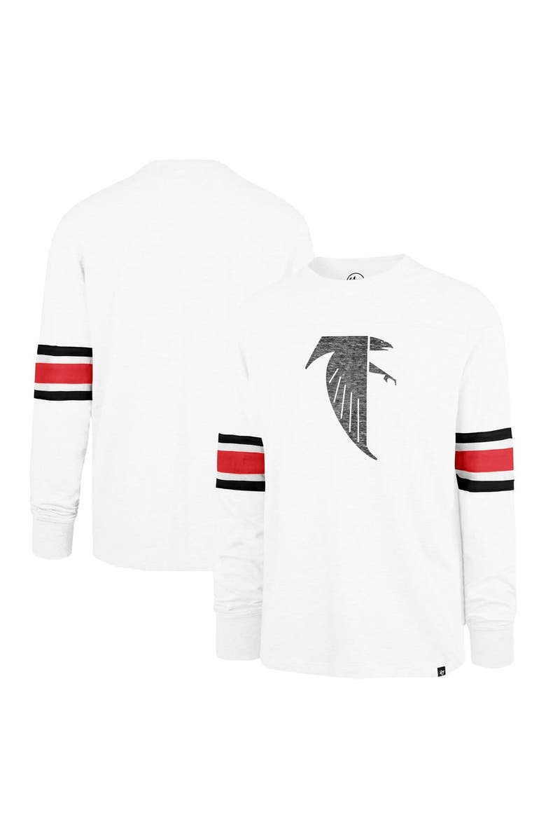 '47 Men's '47 White Atlanta Falcons Gridiron Throwback Premier Brex Long Sleeve T-Shirt, Main, color, 