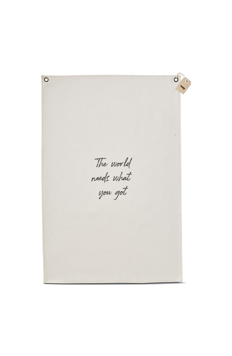 tag What You Got Natural Cotton Wall Art Everyday Decor, Main, color, Beige