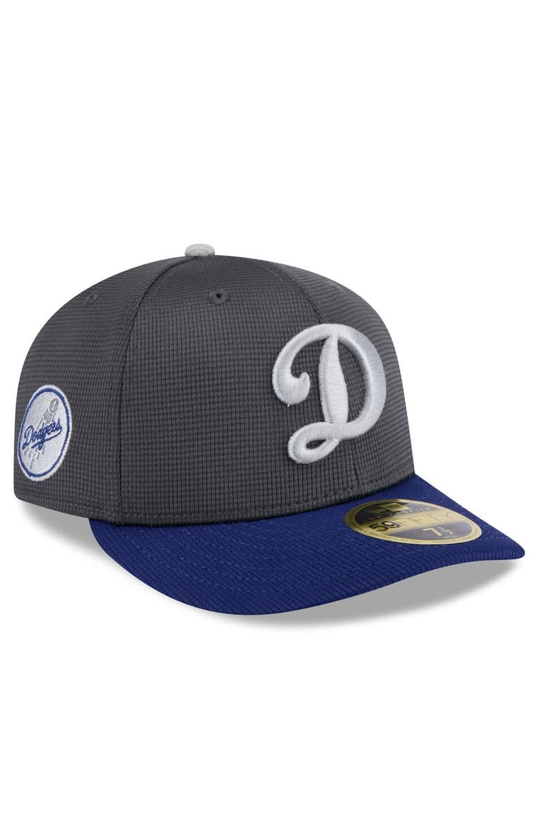 New Era Men's New Era  Gray/Royal Los Angeles Dodgers 2025 Batting Practice Low Profile 59FIFTY Fitted Hat, Alternate, color, 