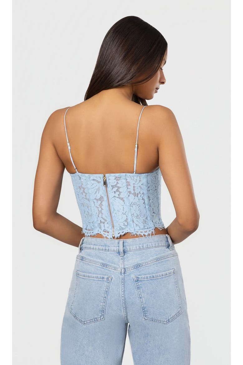 Miami Lace Bustier, Alternate, color, Dusty Blue