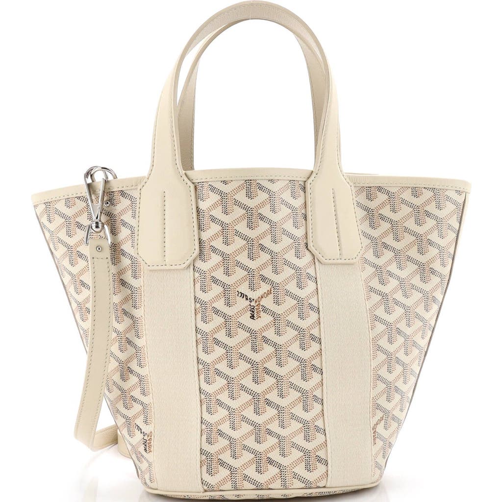 Pre-owned Goyard Goyard Belharra Tote Coated Canvas Pm In Multi