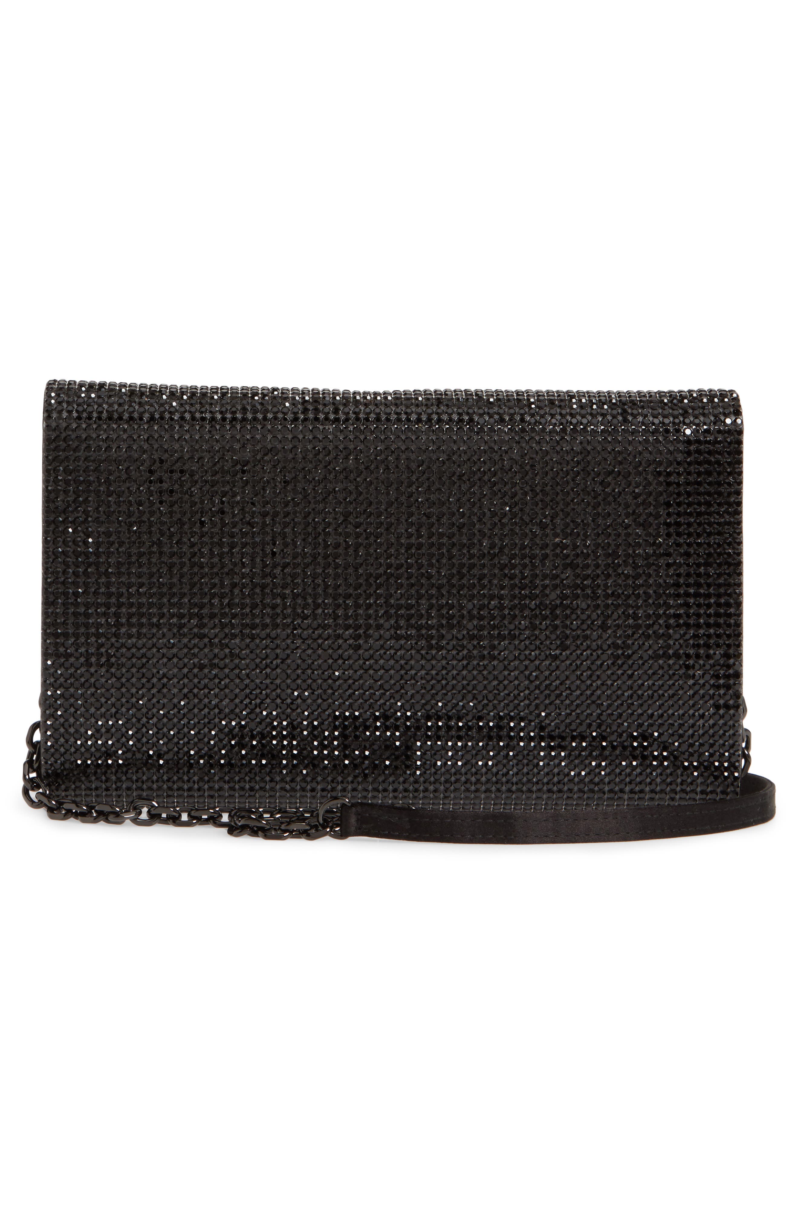 JUDITH LEIBER COUTURE Fizzoni Beaded Clutch, Alternate, color, Ebonized Jet