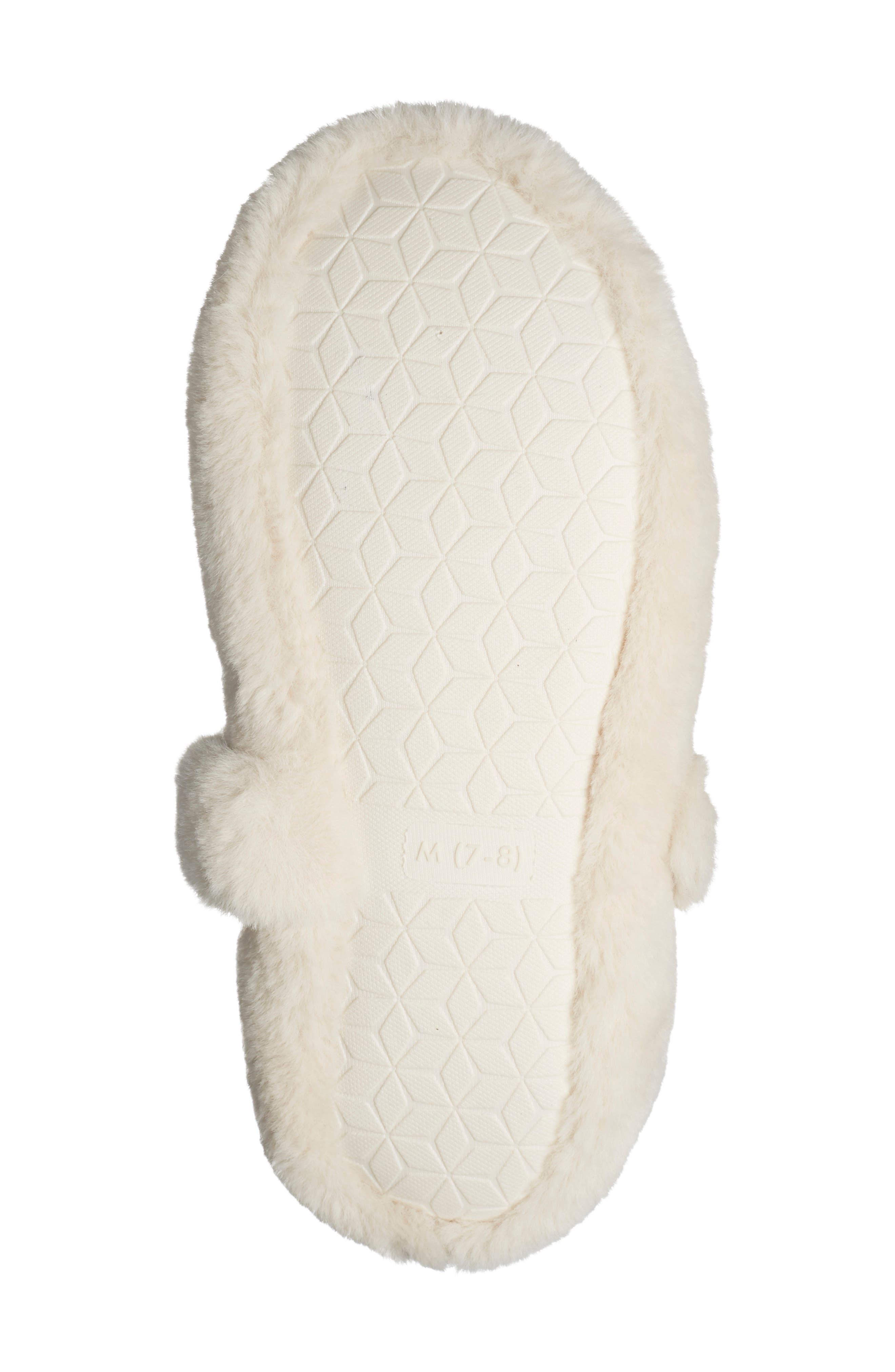 Rebecca Minkoff Beck Faux Fur Slipper, Alternate, color, Ivory