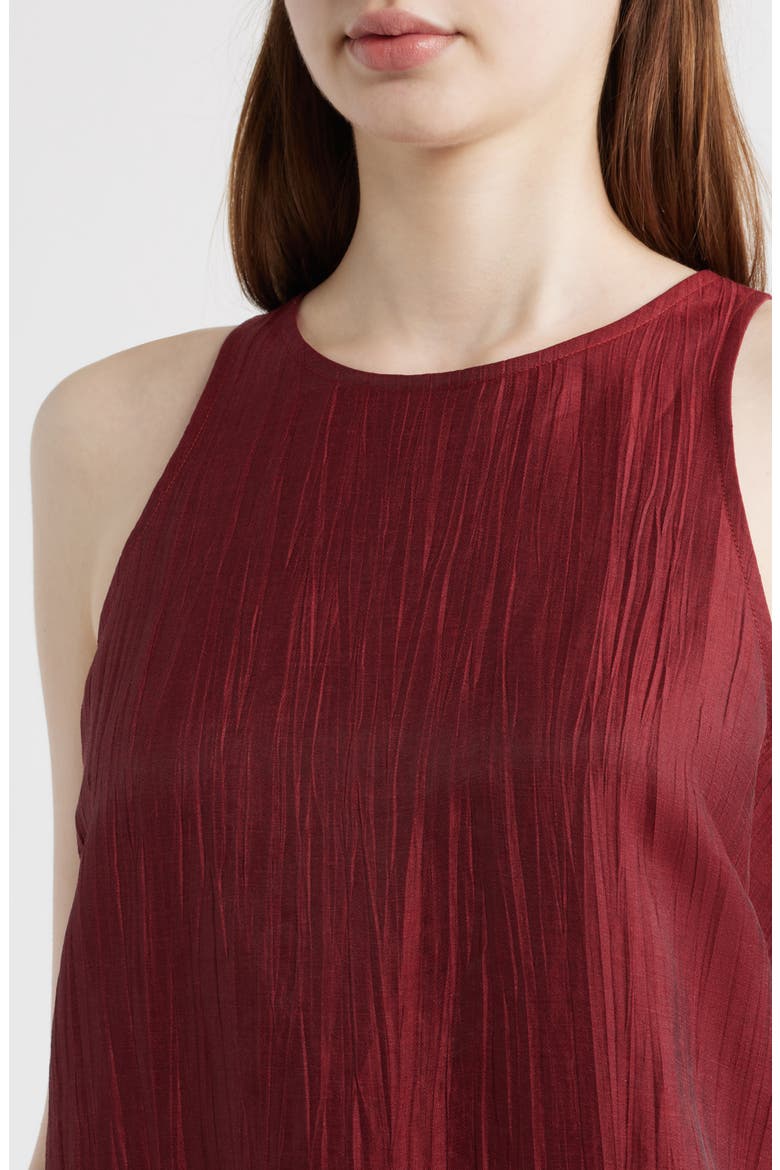 Crinkle Sleeveless Maxi Dress, Alternate, color, SUN DRIED TOMATO