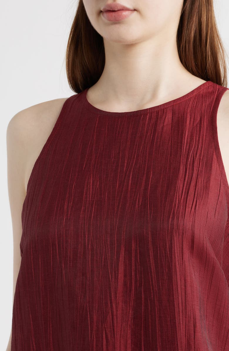 Eileen Fisher Crinkle Sleeveless Maxi Dress, Alternate, color, 