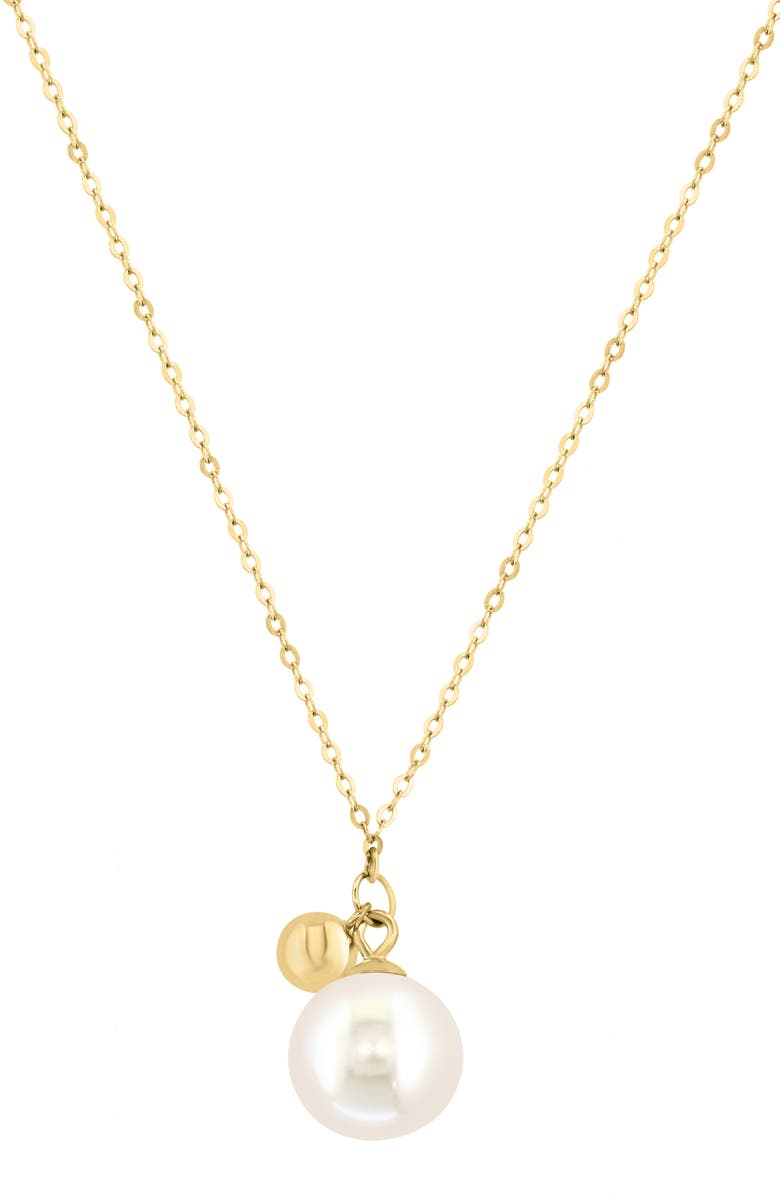 EFFY Ball & Freshwater Pearl Pendant Necklace, Main, color, White
