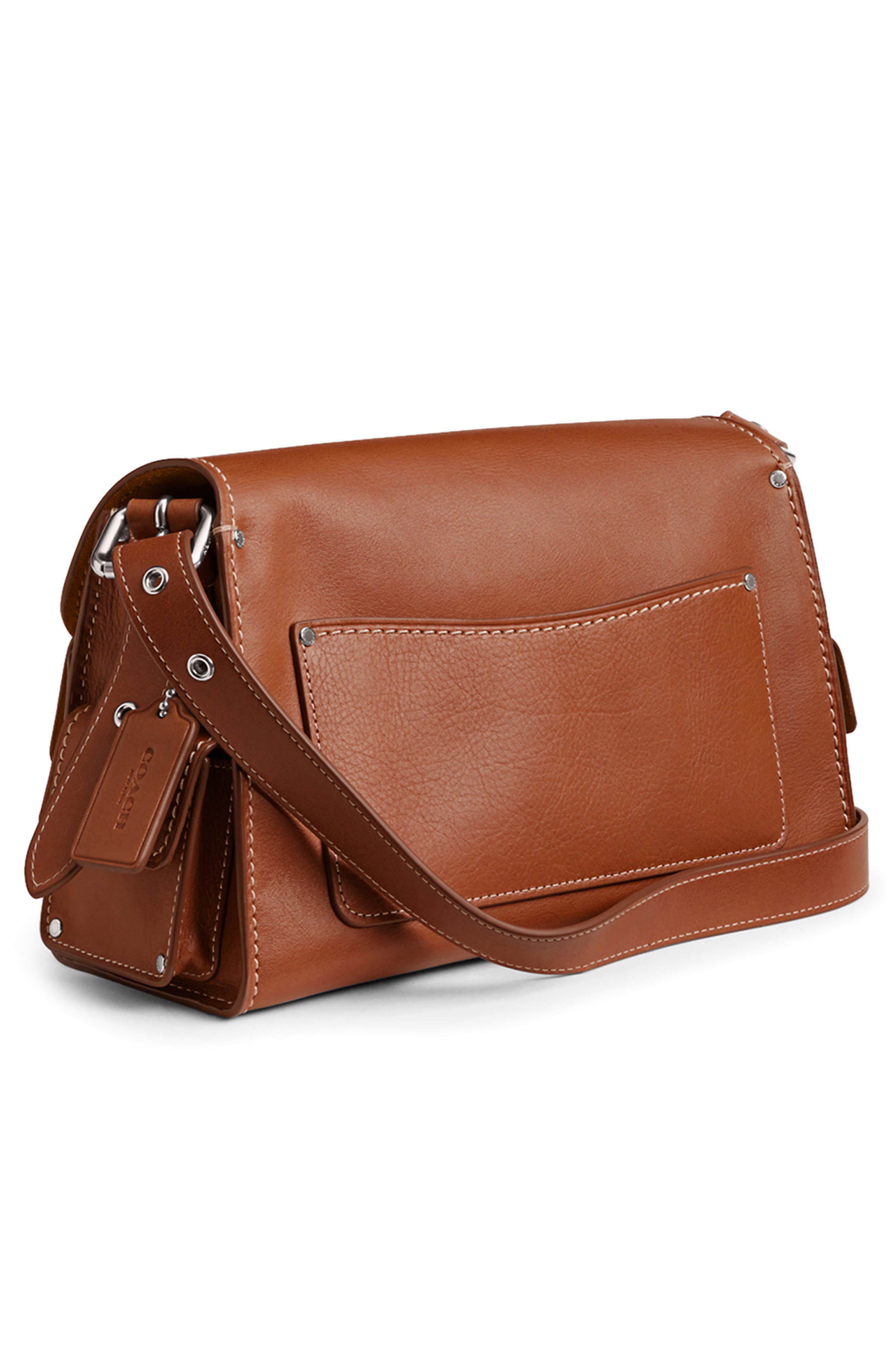 COACH Western Tabby Soft Cargo Leather Shoulder Bag, Alternate, color, Lh/Burnished Amber