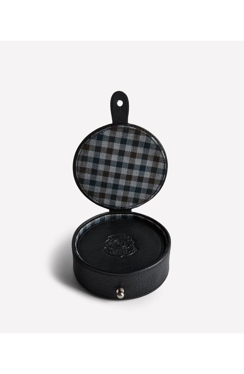 Ghurka Coaster Set No. 247, Alternate, color, Vintage Black Leather