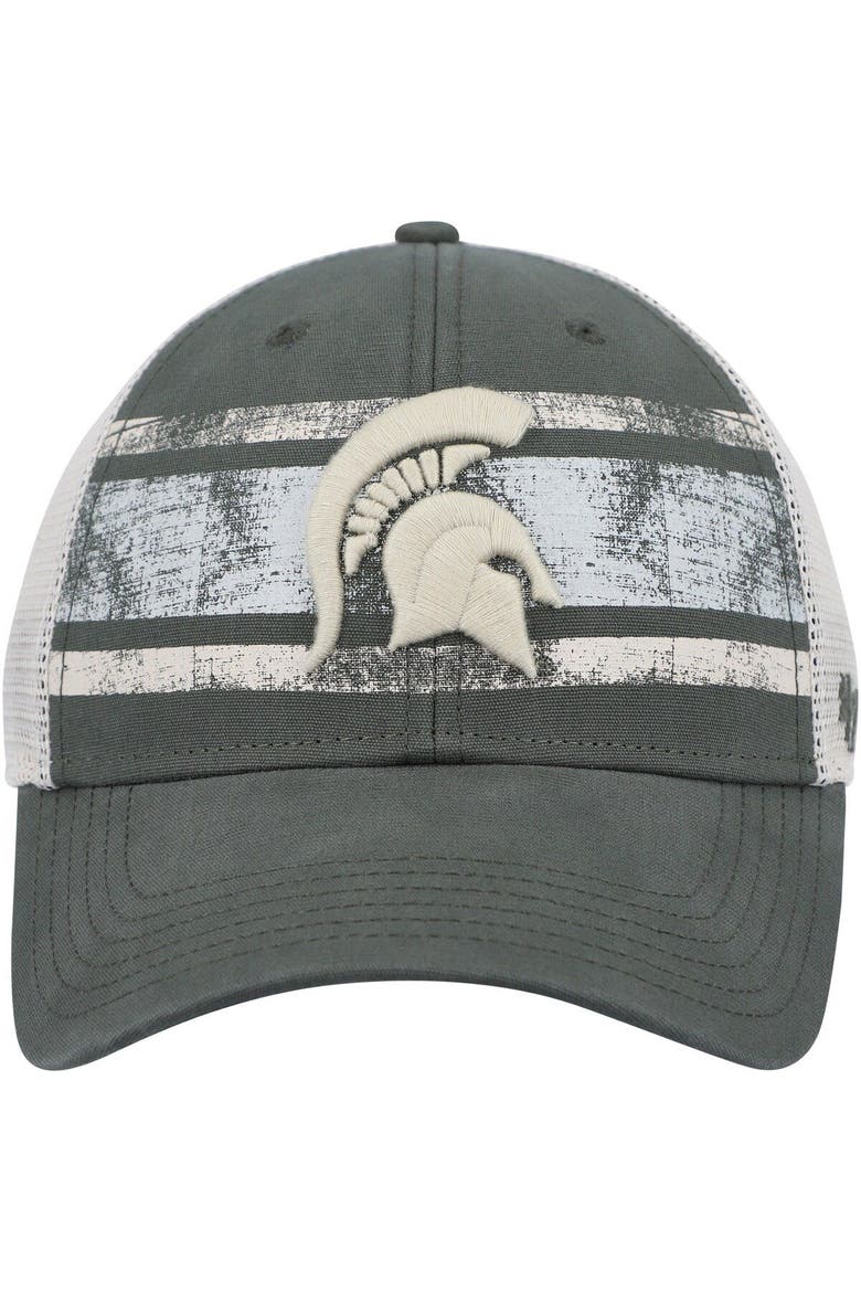 Men's '47 Green/White Michigan State Spartans Interlude MVP Trucker Snapback Hat, Alternate, color, Green