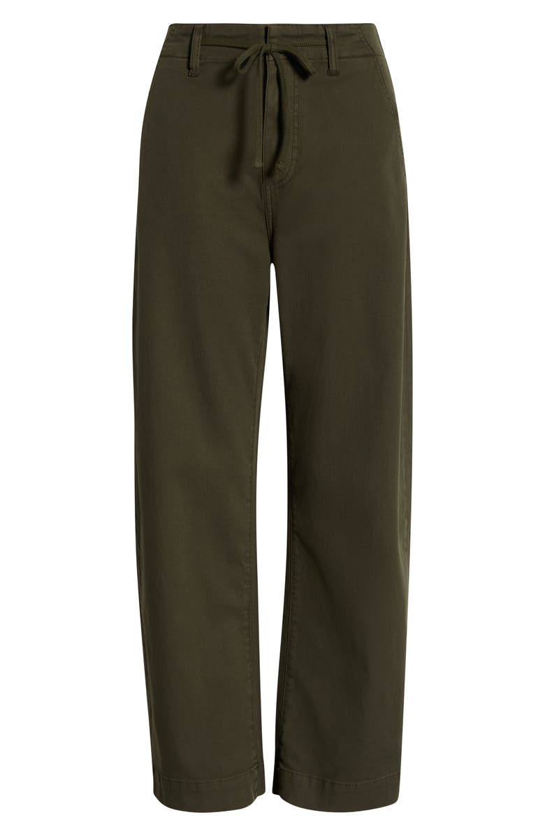 PAIGE Arellia Drawstring High Waist Barrel Trouser Jeans, Alternate, color, Vintage Forest Moss