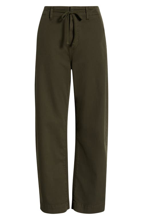 Paige Arellia Drawstring High Waist Barrel Trouser Jeans In Animal Print
