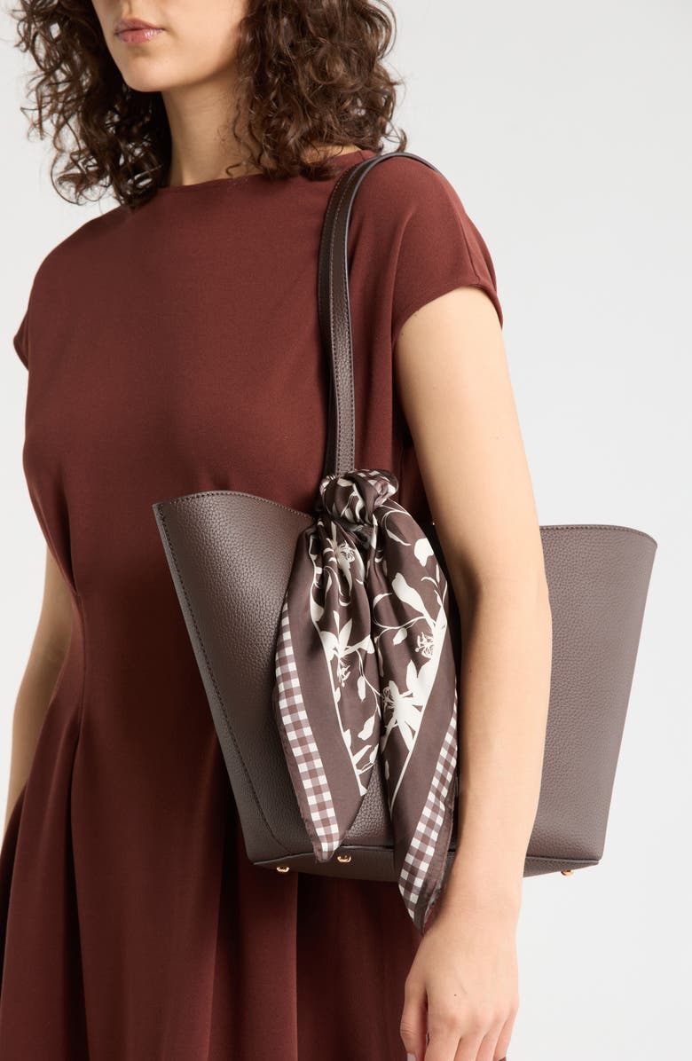 Nanette Lepore Scarf Tulip Tote with Dome Crossbody Bag, Alternate, color,