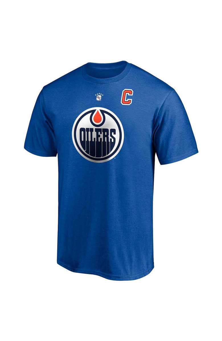 FANATICS Men's Fanatics Branded Wayne Gretzky Royal Edmonton Oilers Authentic Stack Retired Player Nickname & Number T-Shirt, Alternate, color, 