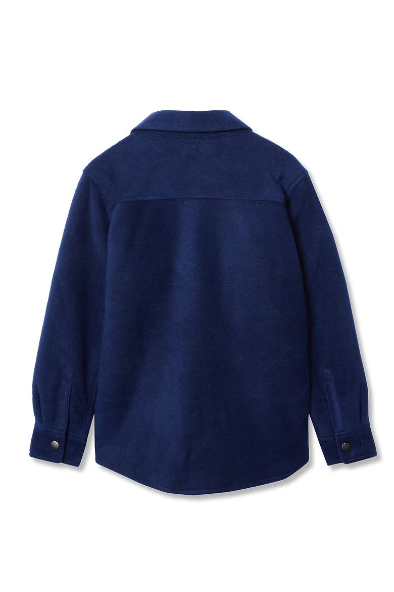 Kids Flannel Shacket, Alternate, color, Navy