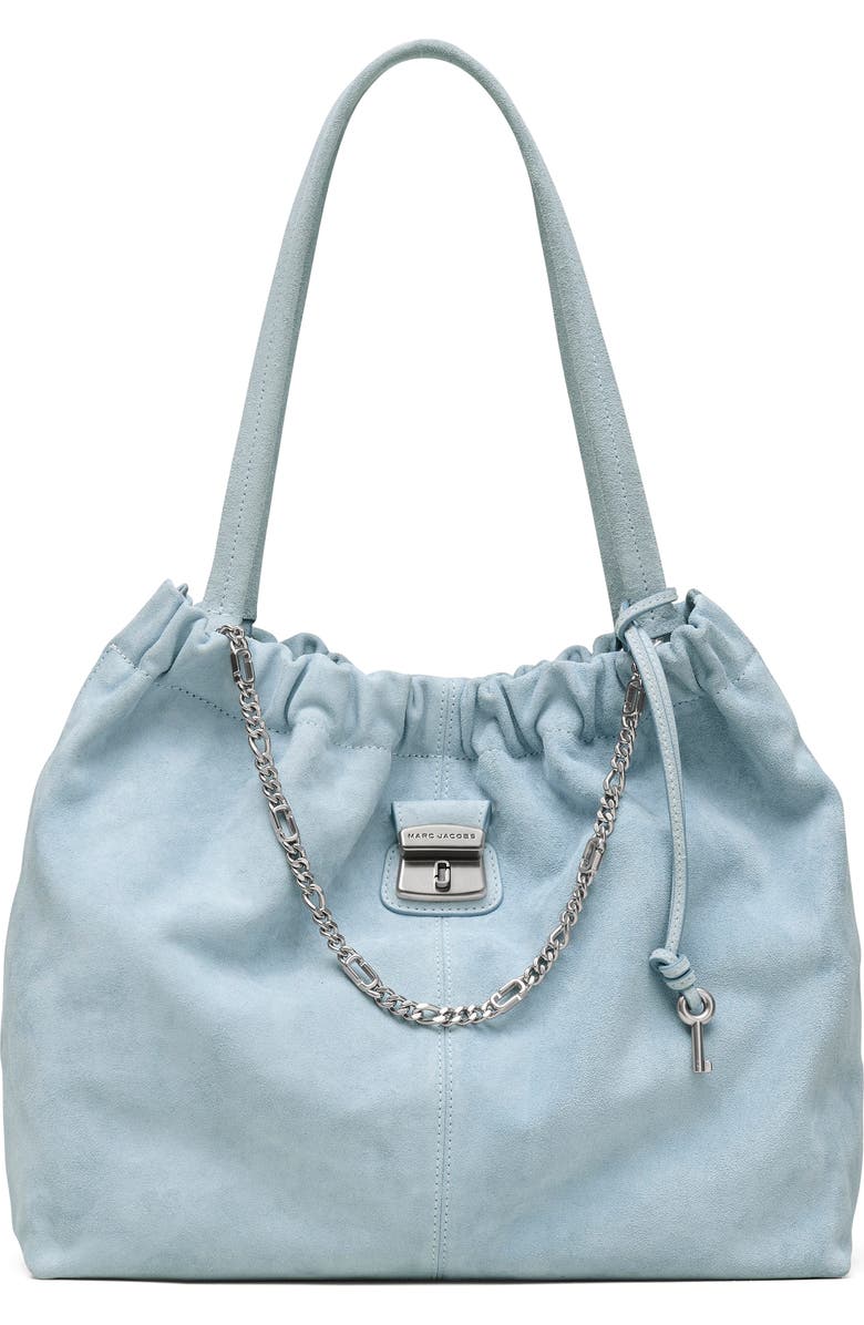 Marc Jacobs The Cristina Suede Tote, Main, color, Blue Mist