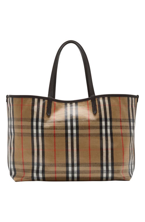 Burberry Medium Highlands Coated Canvas Tote