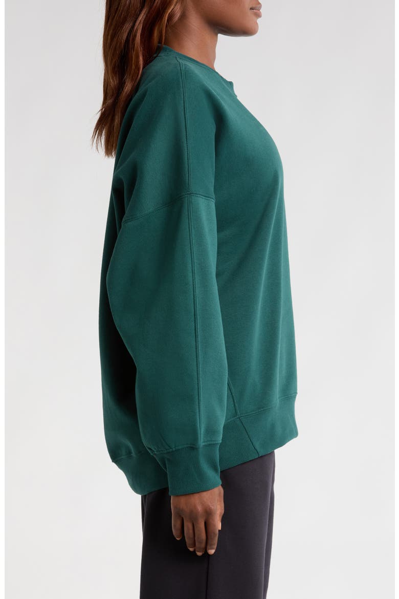 Solstice Oversize Cotton Blend Sweatshirt, Alternate, color, DARK SPRUCE GREEN