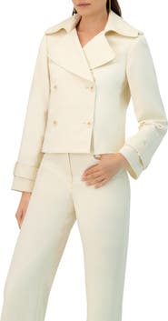 IVONNE Short Cotton Trench Coat