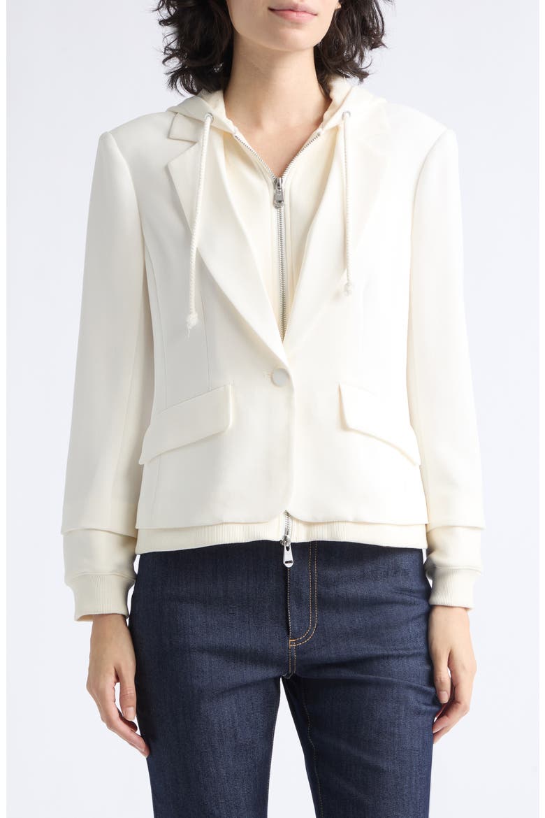Le Petite Khloe Zip-Up Hoodie Blazer, Main, color, IVORY/ IVORY
