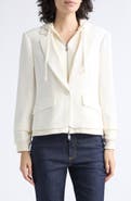 Cinq à Sept Le Petite Khloe Zip-Up Hoodie Blazer