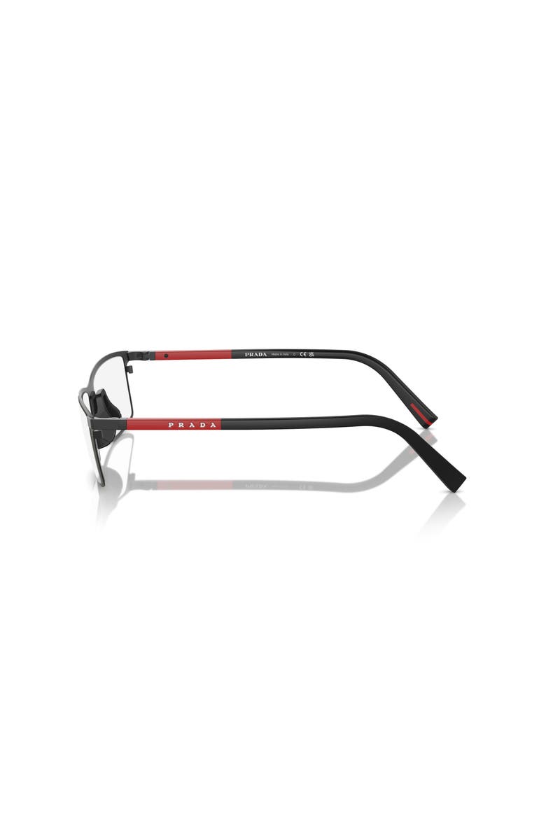 Prada Linea Rossa 53mm Rectangle optical glasses, Alternate, color, Grey