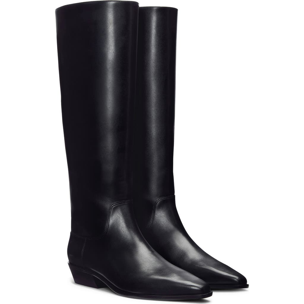 Reformation Dominique Pointed-toe Boots In Black