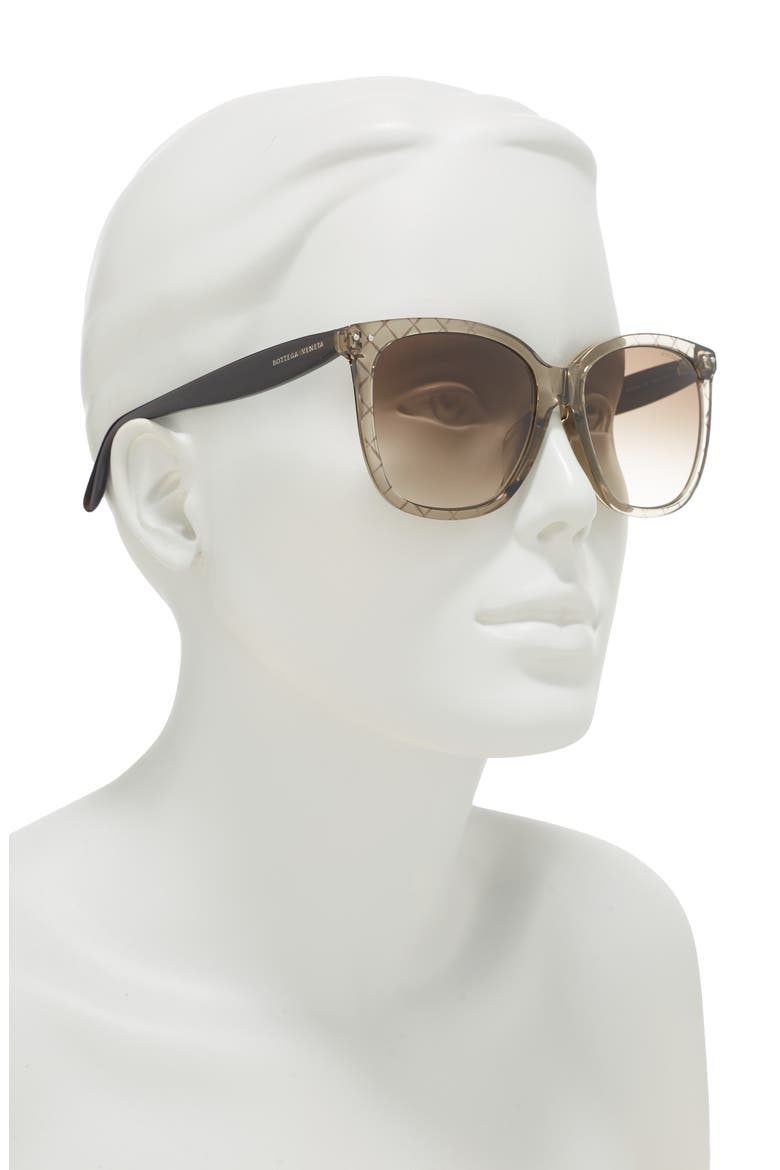 55mm Square Sunglasses, Alternate, color, BROWN BROWN BROWN