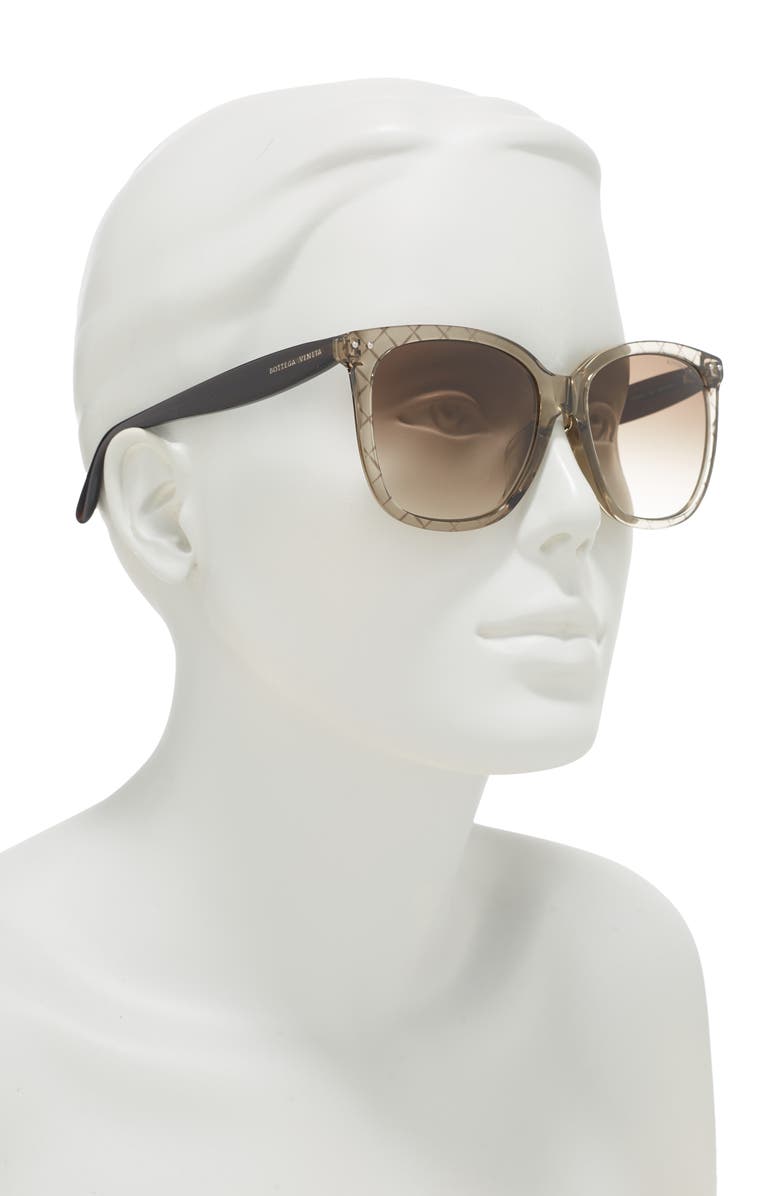 Bottega Veneta 55mm Square Sunglasses, Alternate, color,