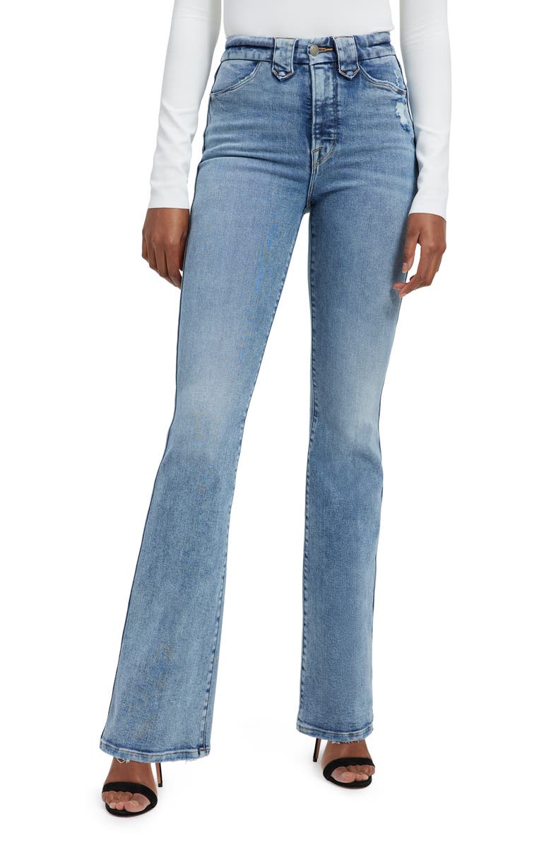 Good American Good Curve Bootcut Jeans, Main, color, 