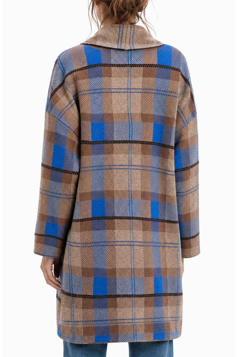 Andrea Chevron Sweater Coat, Alternate, color, WOODLAND PLAID