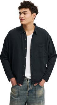 Cotton On Men's Washed Long Sleeve Shirt