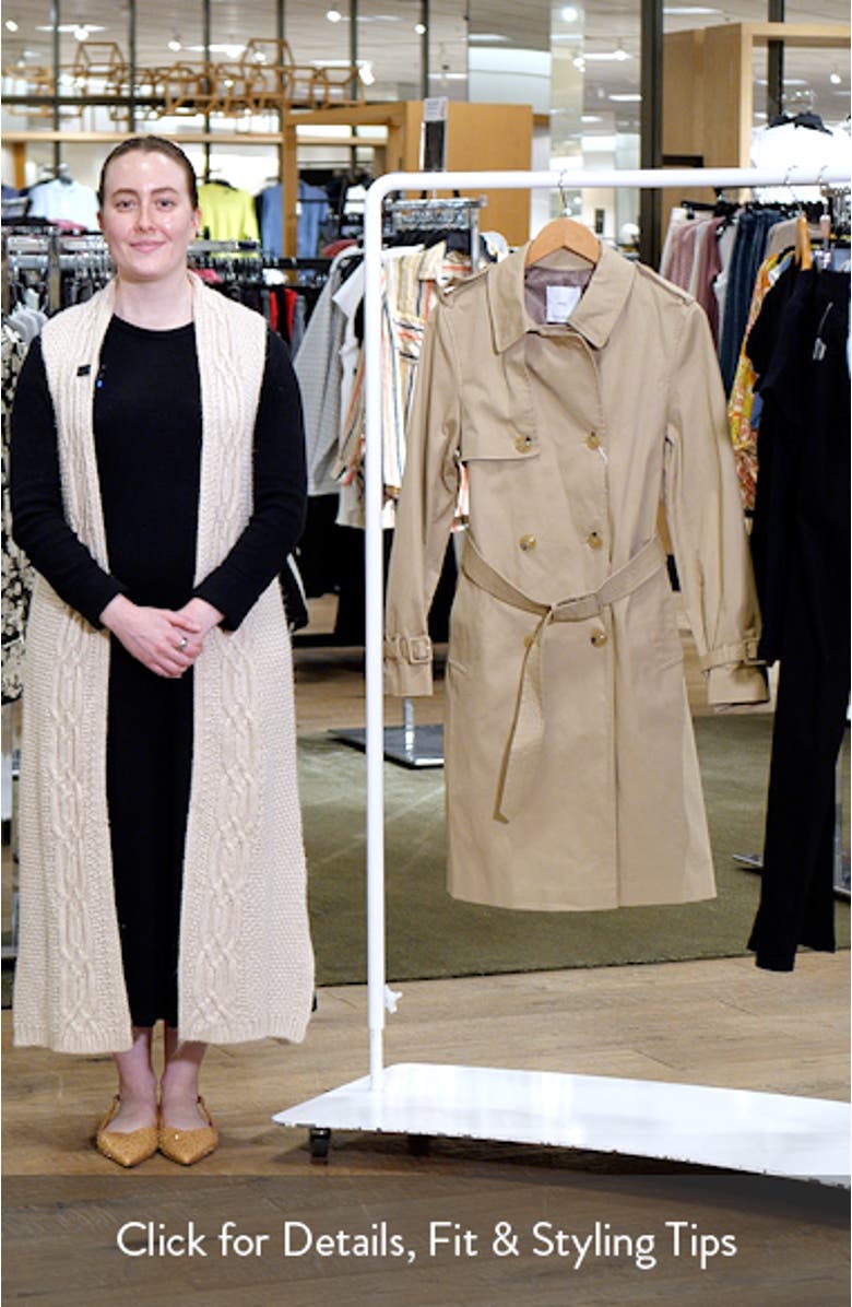 Classic Double Breasted Water Repellent Cotton Trench Coat, sales video thumbnail