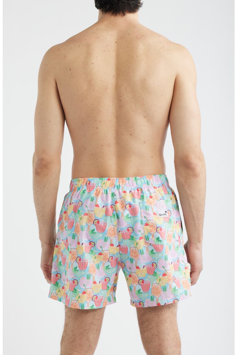 Club Tropicana Print Swim Trunks, Alternate, color, MULTI