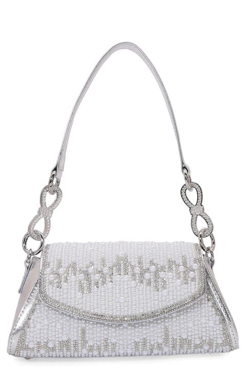 Rhinestone Embellished Shoulder Bag