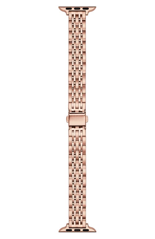 The Posh Tech Rainey Skinny Stainless Steel Apple Watch® Watchband In Gold