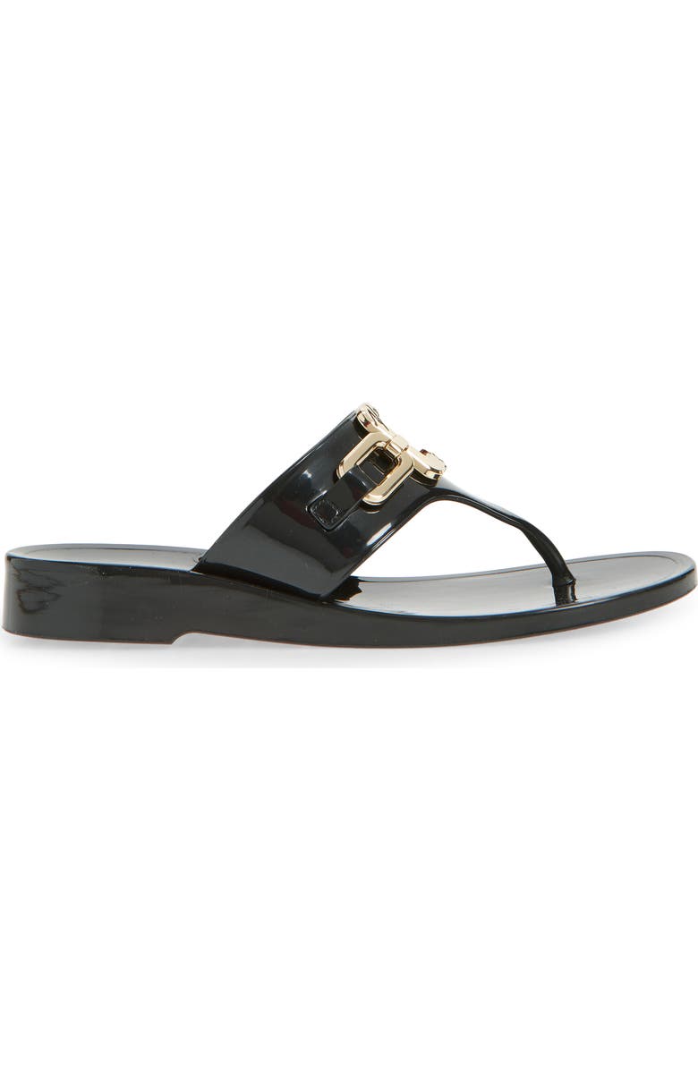 KARL LAGERFELD PARIS Vardice Flat Sandal, Alternate, color, Black