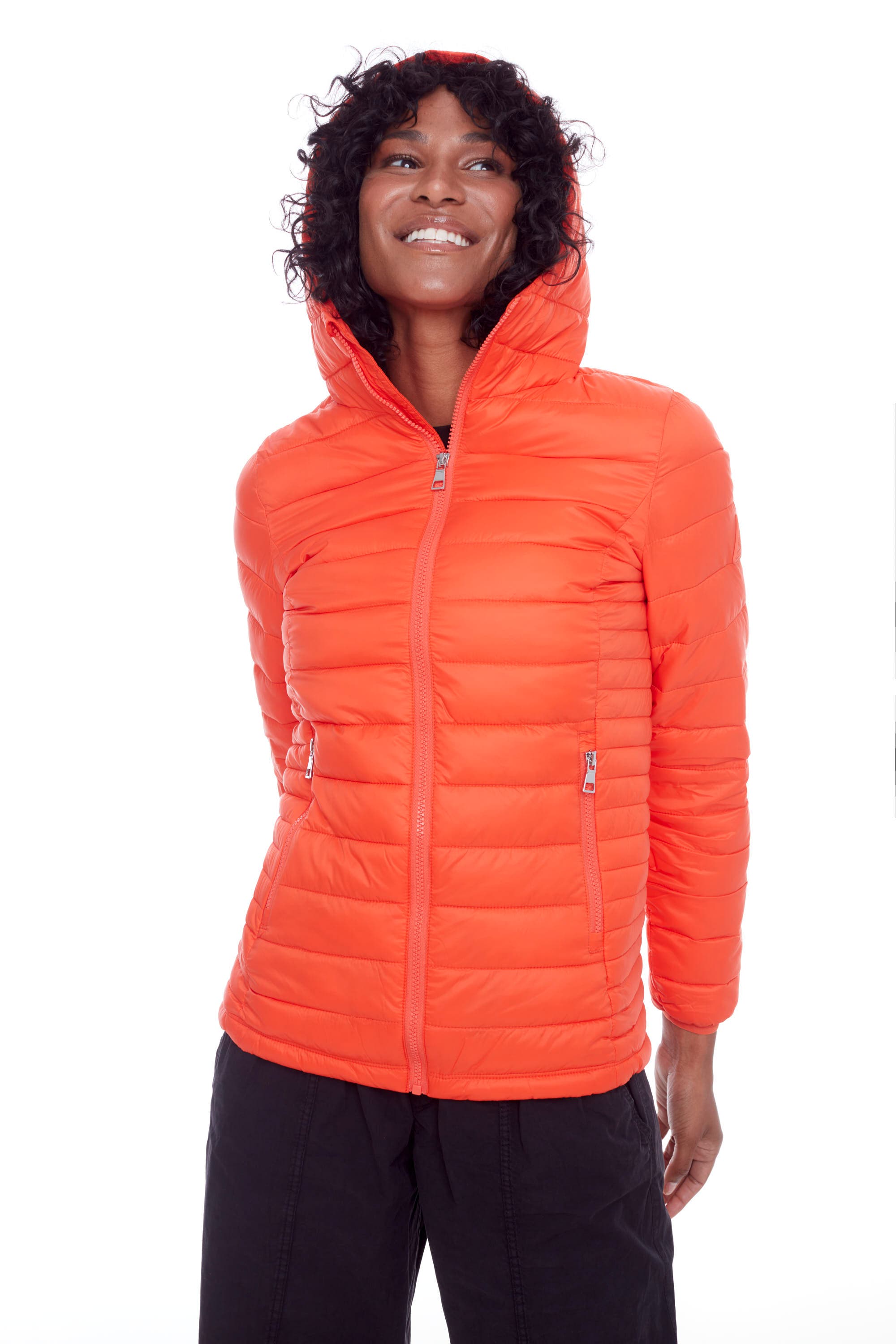 burnt orange padded coat