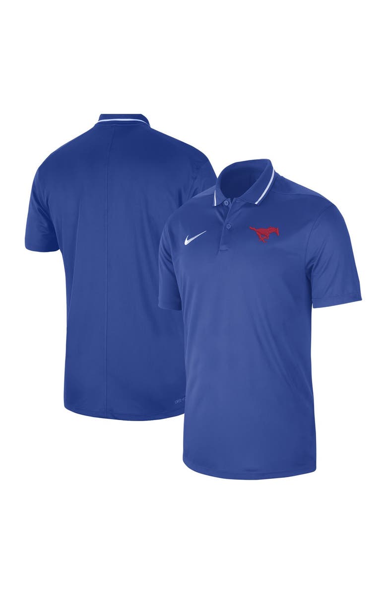 Nike Men's Nike Royal SMU Mustangs 2023 Sideline Coaches Performance Polo, Alternate, color,