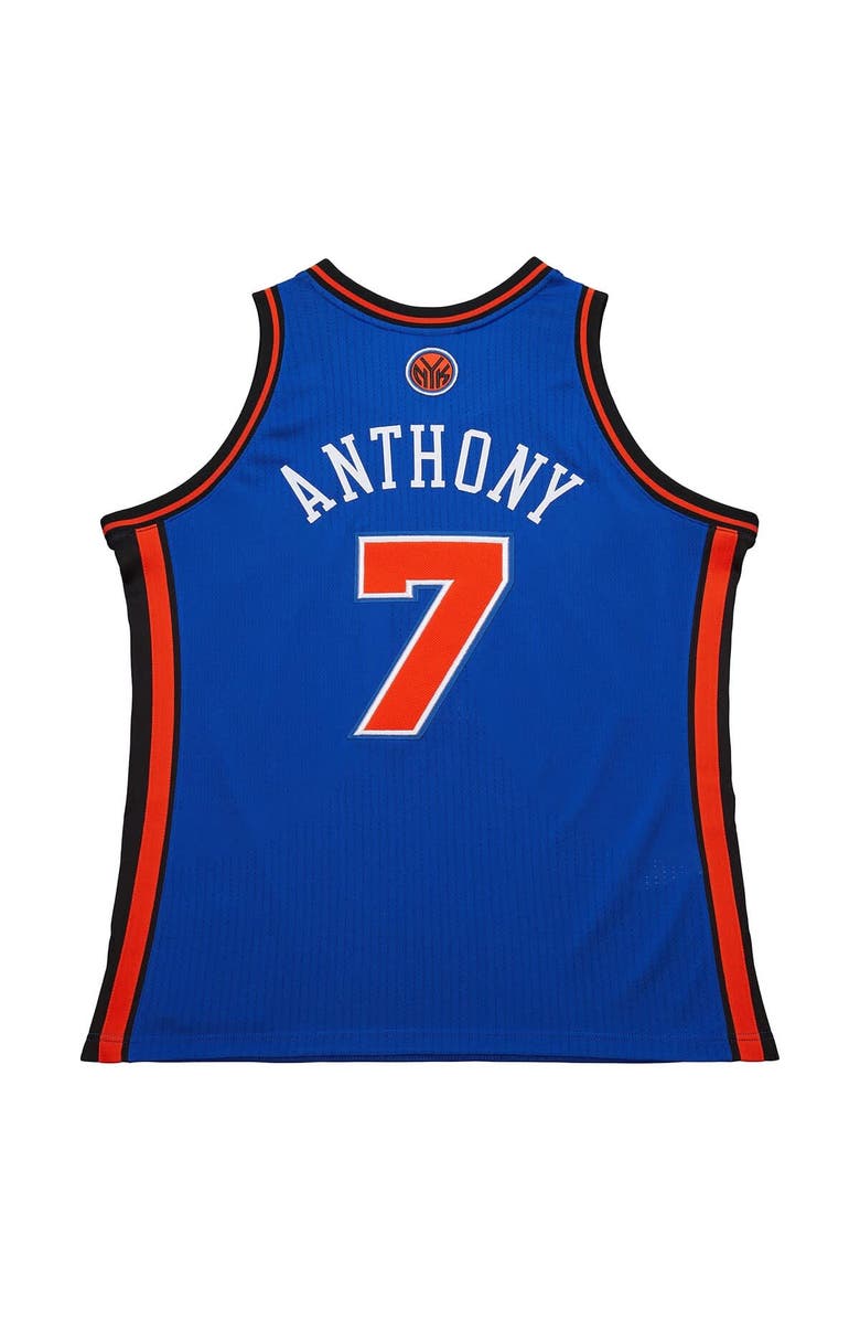Mitchell & Ness Men's Mitchell & Ness Carmelo Anthony Blue New York Knicks 2010/11 Hardwood Classics Authentic Jersey, Alternate, color, Blue