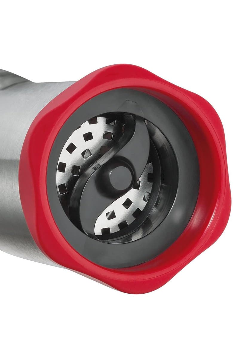 CILIO Premium Piccante Chili Mill Grinder, Red, Glass and Stainless Steel, Alternate, color, Red