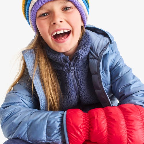 Primary Kids Lightweight Puffer Mittens In Red
