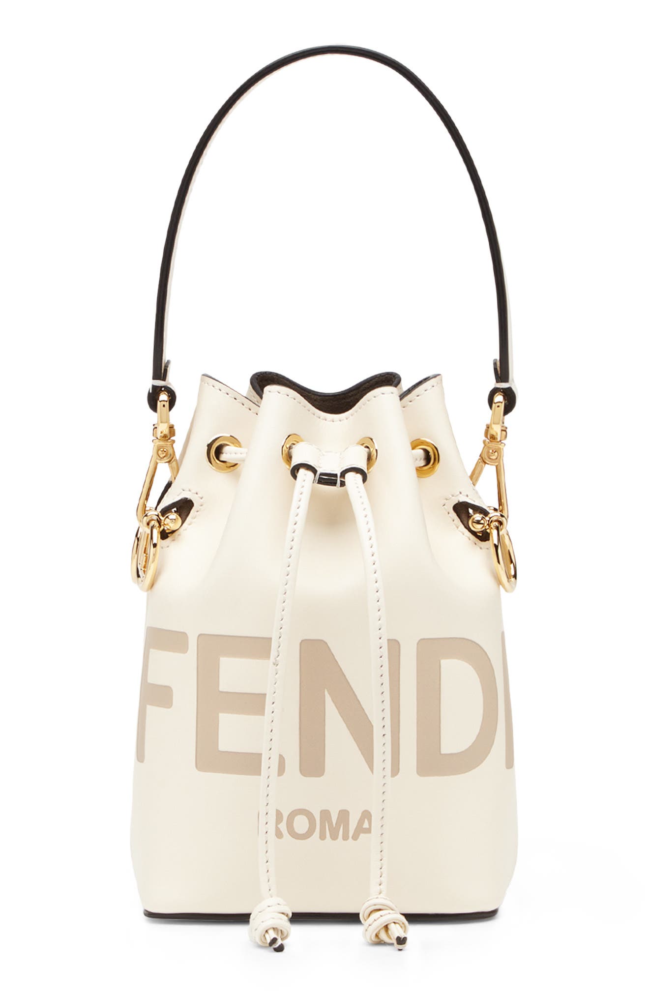 Fendi Small Mon Tresor Leather Bucket Bag, Main, color, 