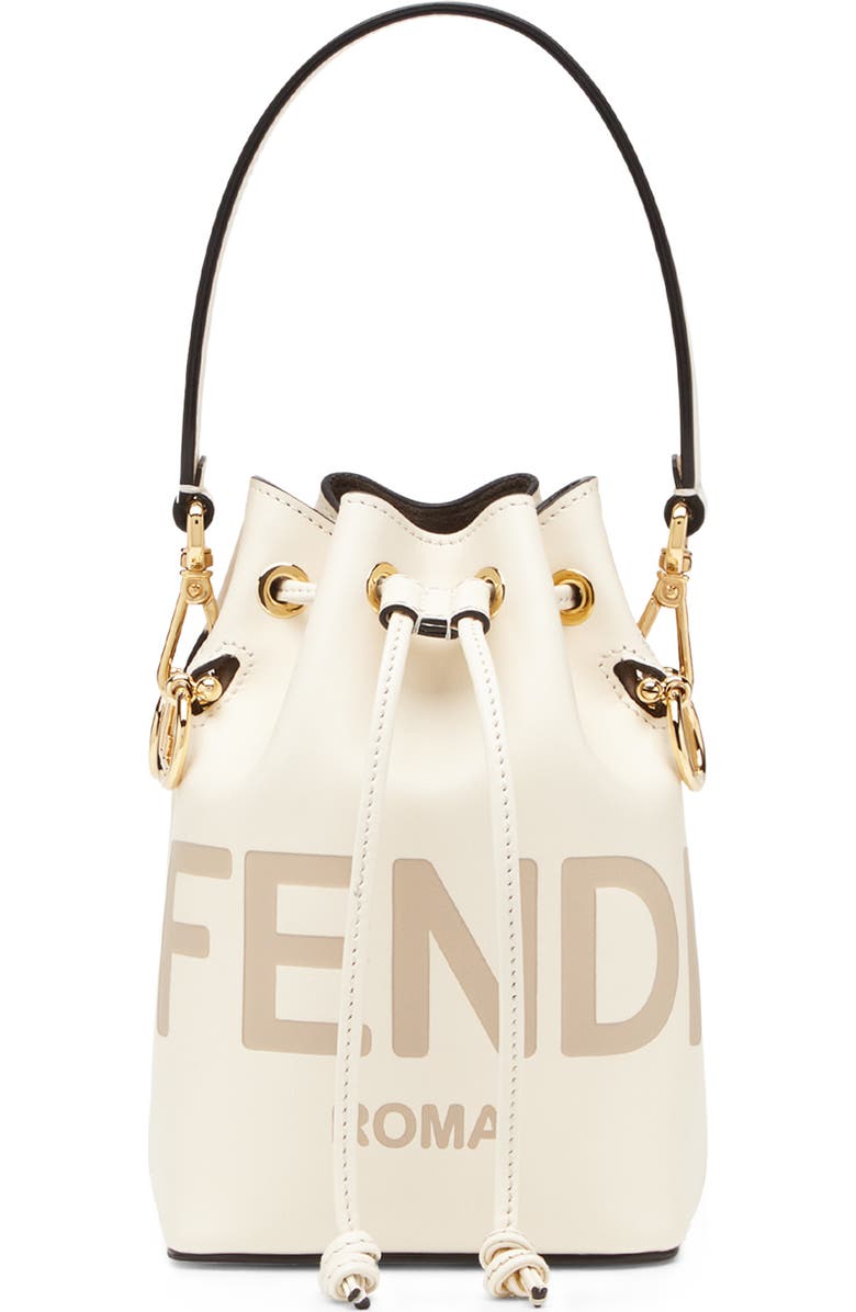 Fendi Small Mon Tresor Leather Bucket Bag, Main, color,