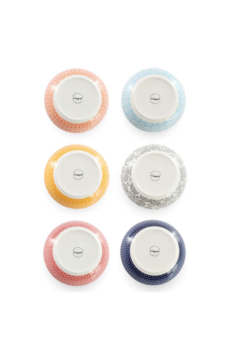 Elama Giovanna 6 Piece Assorted Porcelain Bowl Set, Alternate, color, Assorted