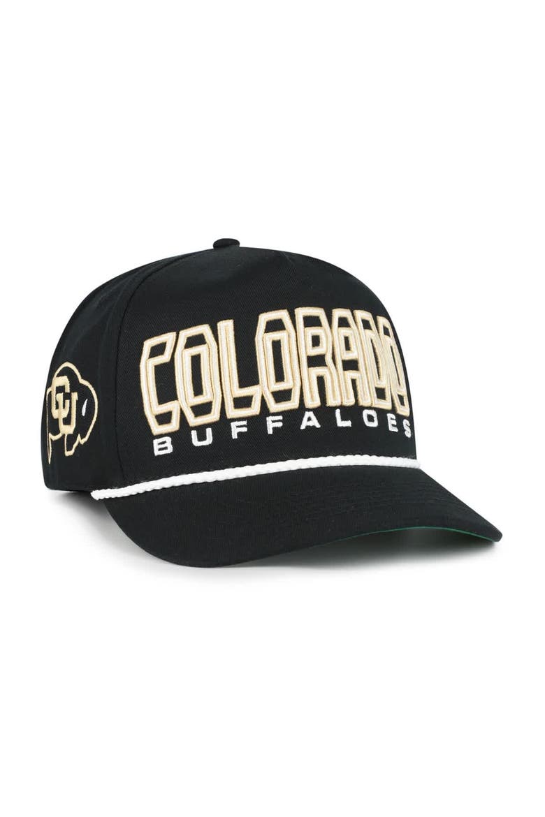 Youth '47 Black Colorado Buffaloes Byline Hitch Adjustable Hat, Main, color, Black
