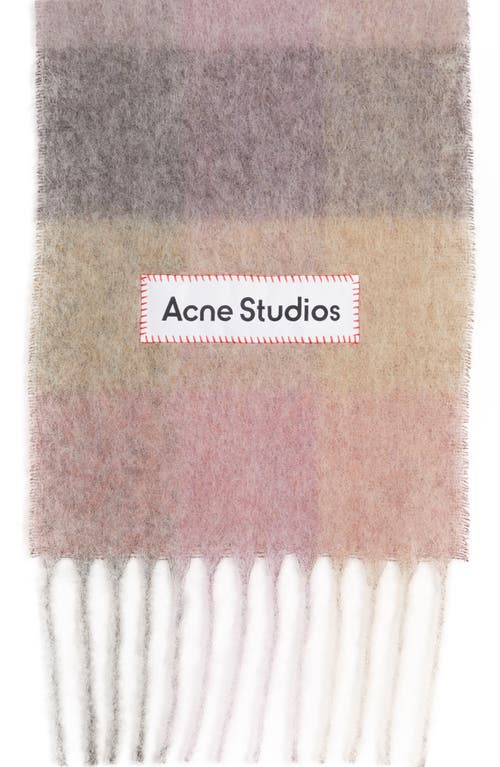 Acne Studios Vally Plaid Alpaca, Wool & Mohair Blend Scarf In Multi