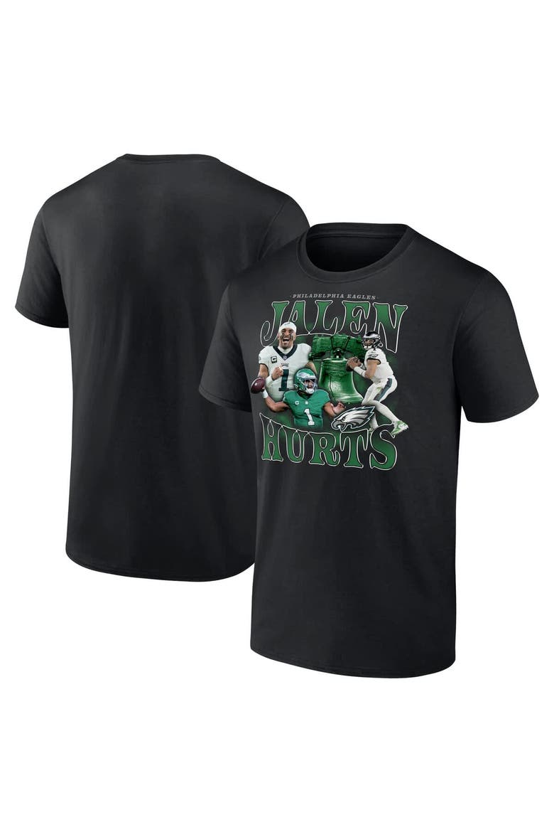 Men's Fanatics Jalen Hurts Black Philadelphia Eagles Notorious Player Graphic T-Shirt, Main, color, Black